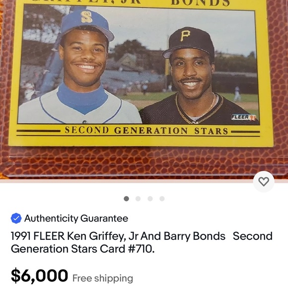 Ken Griffey Jr. / Barry Bonds Second Generation Stars - Picture 4 of 5